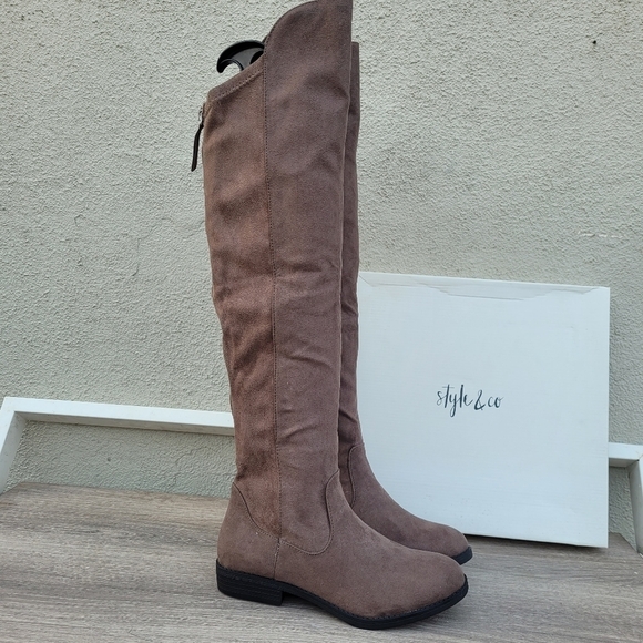 Style & Co Hayley Over The Knee Zip Boots Sz 6.5 - Picture 2 of 15